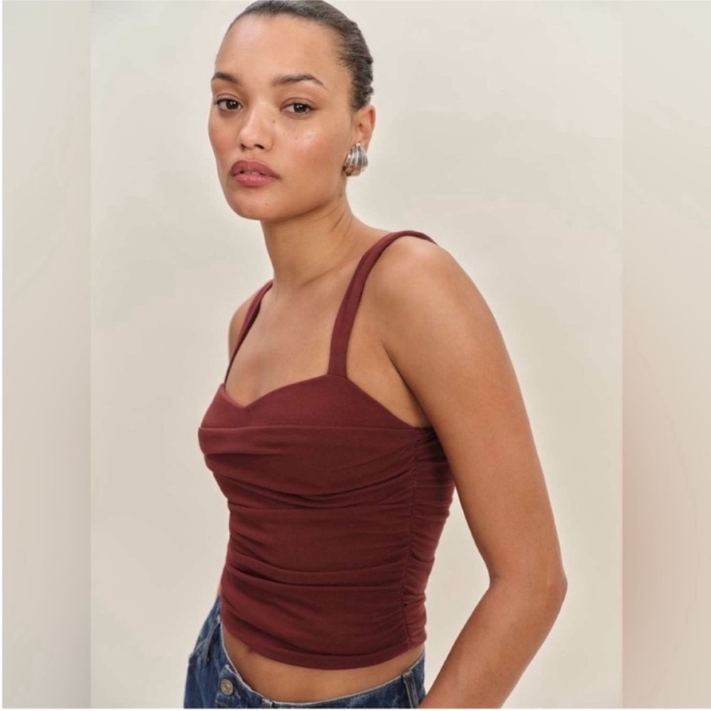 Reformation Trish Knit Top in Chianti